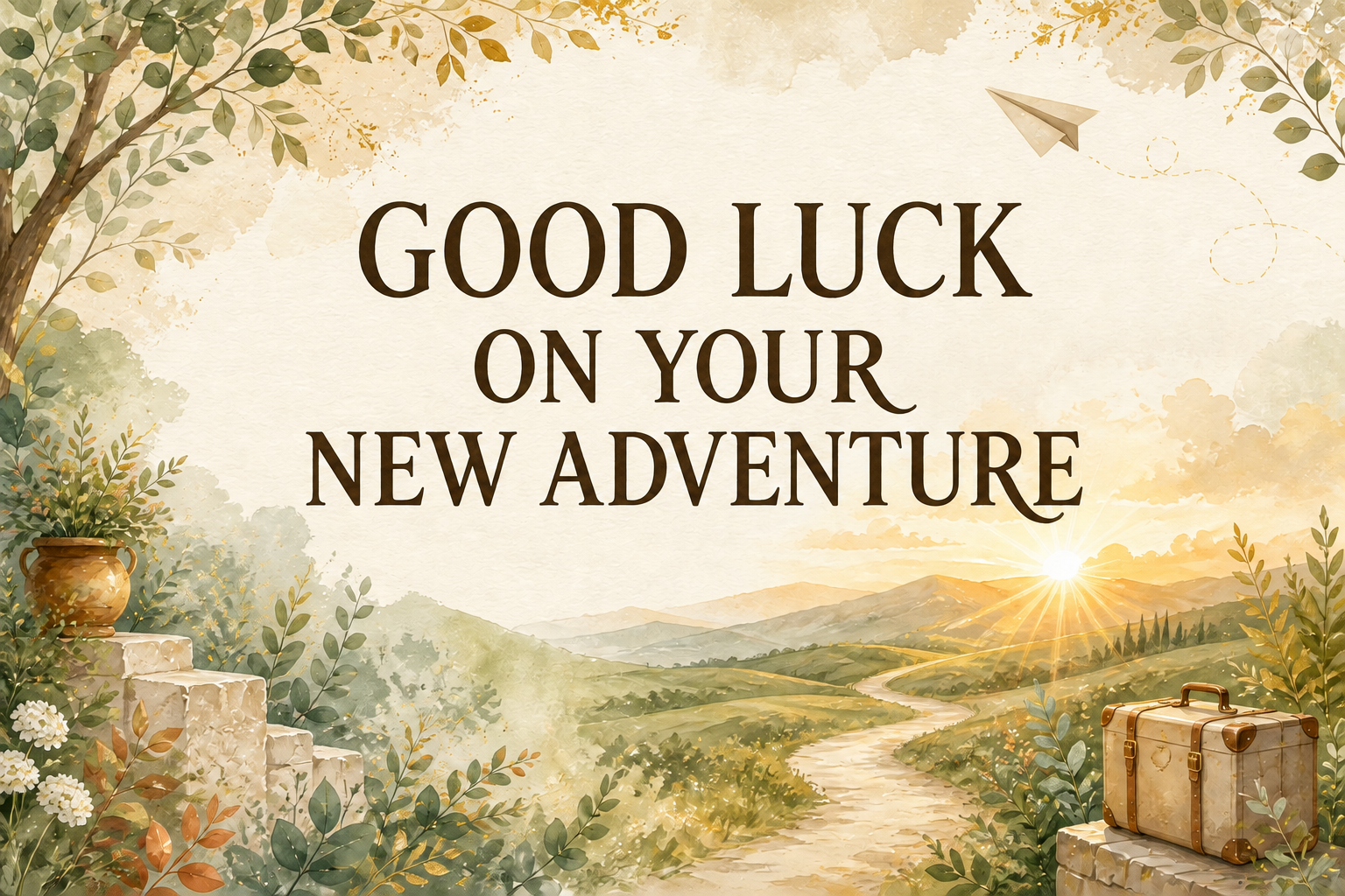 Good luck on your new adventure leaving-card design